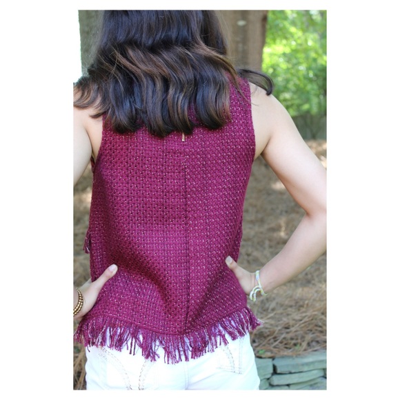 Red and Gold Ruffle Top - Picture 2 of 3